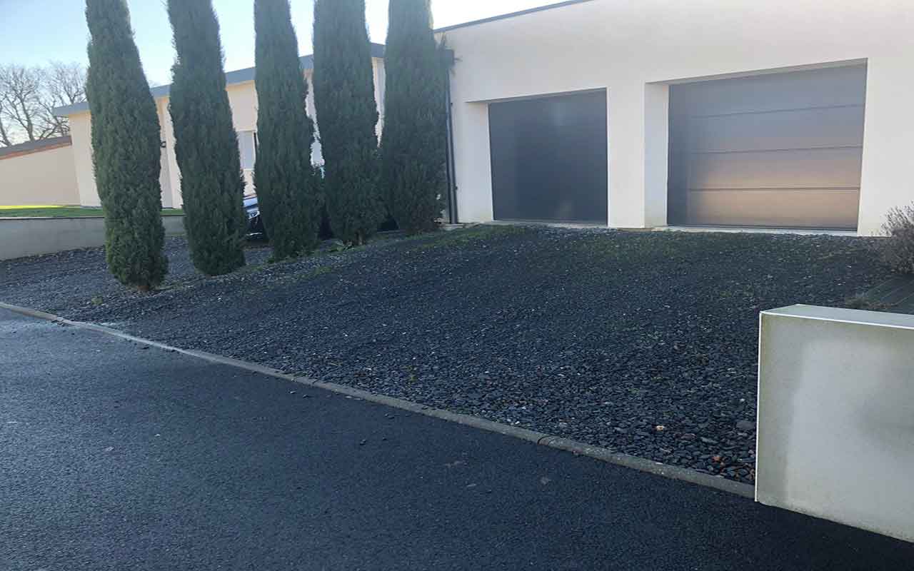 Adoucir pente de garage