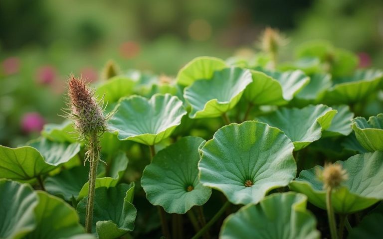 Jardin potager avec pourpier comestible et euphorbe, soulignant les dangers de confusion botanique.