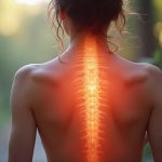 Illustration réaliste sur douleur entre les omoplates cancer