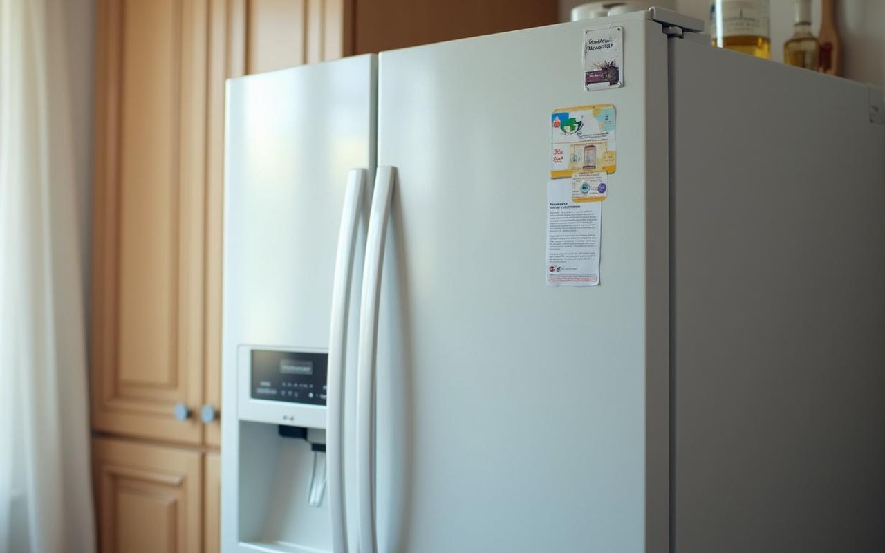 Illustration réaliste sur frigo daewoo problème