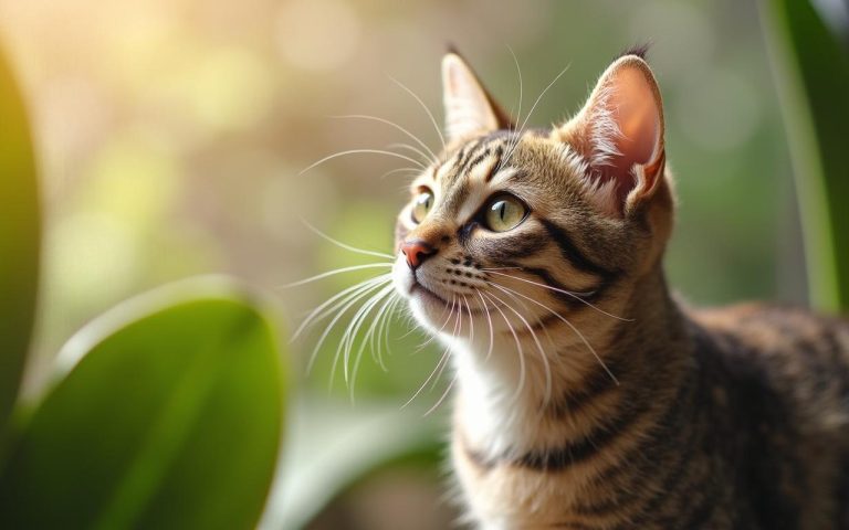 Illustration réaliste sur orchidée toxique chat