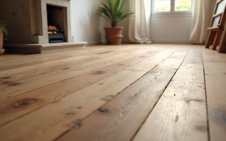 Illustration réaliste sur sous couche parquet rattrapage niveau