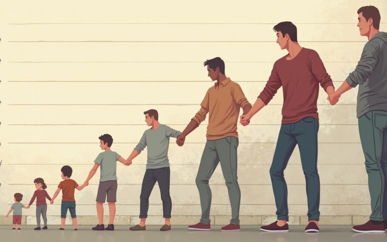 Illustration réaliste sur taille moyenne homme france
