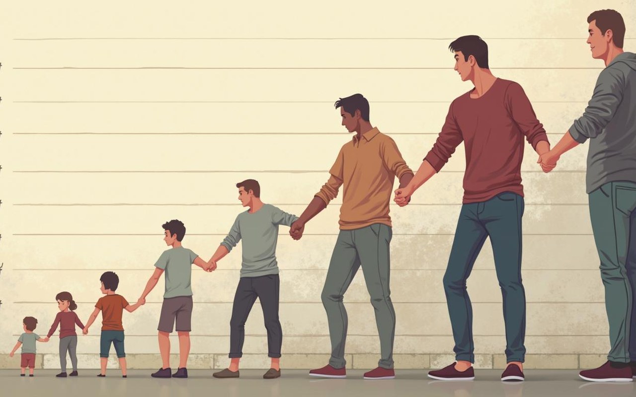 Illustration réaliste sur taille moyenne homme france