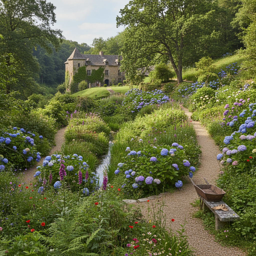 Illustration réaliste sur Le Jardin de Liliane : l’héritage d’un jardin en mouvement