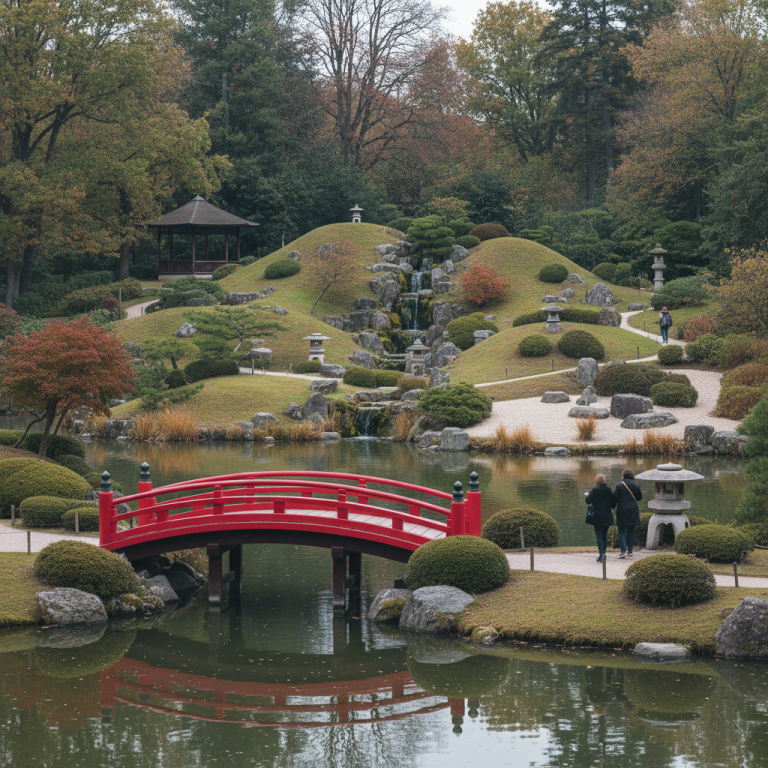 Illustration réaliste sur Le Jardin Japonais Pierre-Baudis, une parenthèse zen à Toulouse
